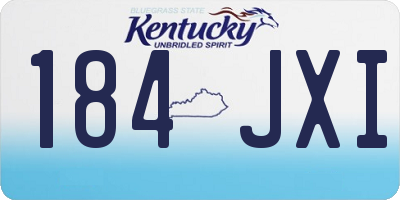 KY license plate 184JXI