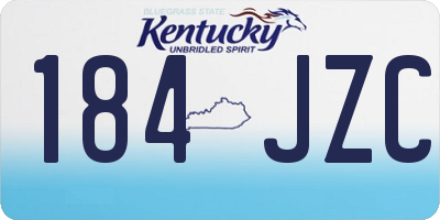 KY license plate 184JZC