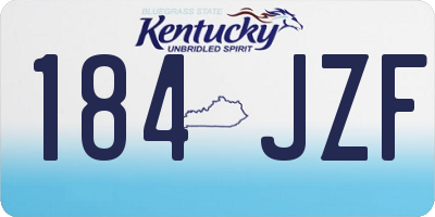 KY license plate 184JZF