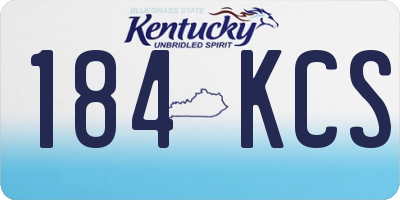 KY license plate 184KCS