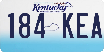 KY license plate 184KEA