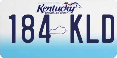 KY license plate 184KLD