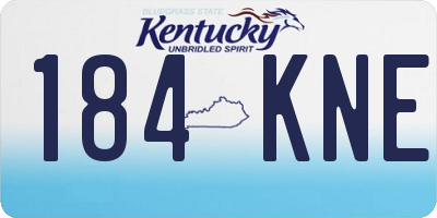 KY license plate 184KNE