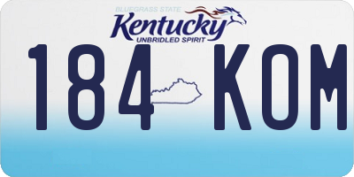 KY license plate 184KOM