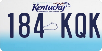 KY license plate 184KQK