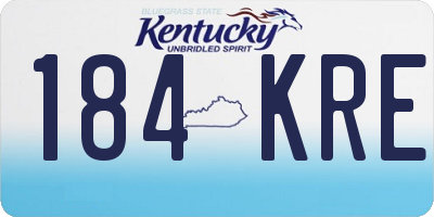 KY license plate 184KRE