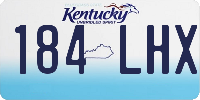KY license plate 184LHX