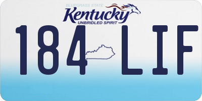 KY license plate 184LIF