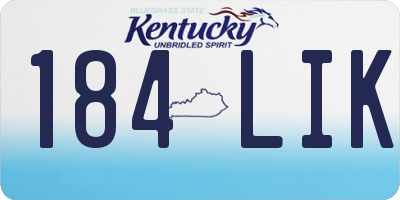 KY license plate 184LIK