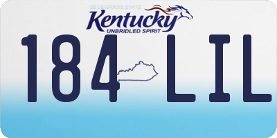 KY license plate 184LIL