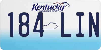 KY license plate 184LIN