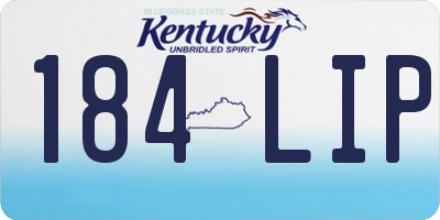 KY license plate 184LIP