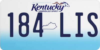 KY license plate 184LIS