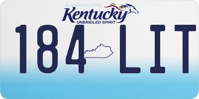 KY license plate 184LIT