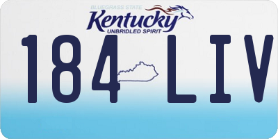 KY license plate 184LIV