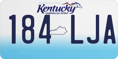 KY license plate 184LJA