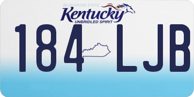KY license plate 184LJB