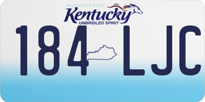KY license plate 184LJC