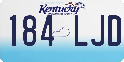 KY license plate 184LJD