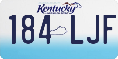 KY license plate 184LJF