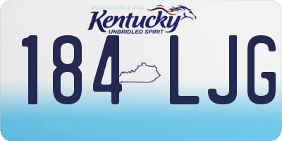 KY license plate 184LJG