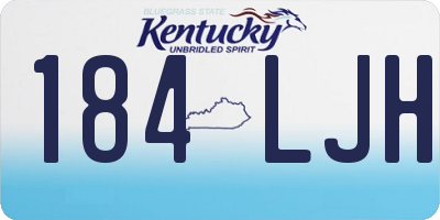KY license plate 184LJH