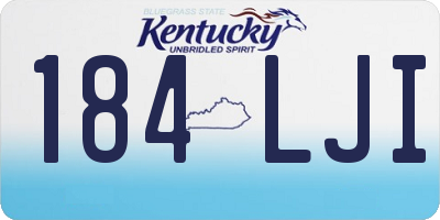 KY license plate 184LJI