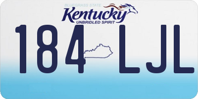 KY license plate 184LJL