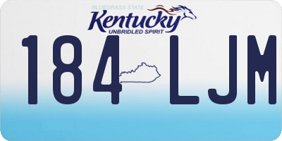 KY license plate 184LJM