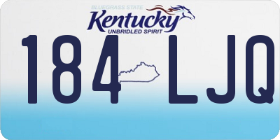 KY license plate 184LJQ