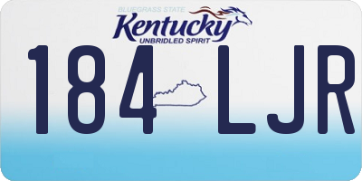 KY license plate 184LJR