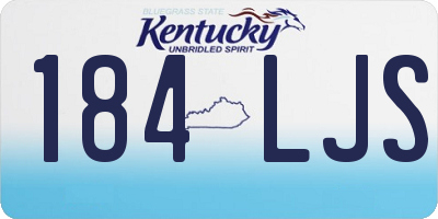 KY license plate 184LJS