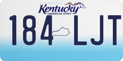 KY license plate 184LJT