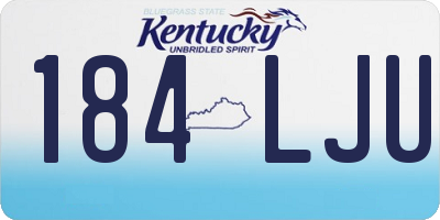 KY license plate 184LJU