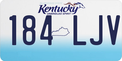 KY license plate 184LJV