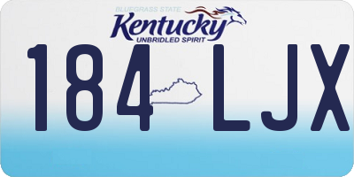 KY license plate 184LJX