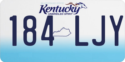 KY license plate 184LJY