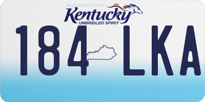 KY license plate 184LKA