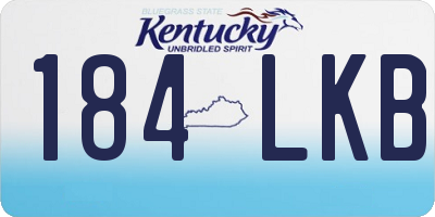 KY license plate 184LKB