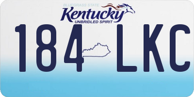 KY license plate 184LKC
