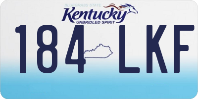 KY license plate 184LKF
