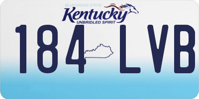 KY license plate 184LVB