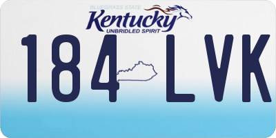 KY license plate 184LVK