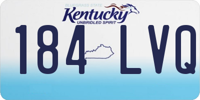 KY license plate 184LVQ