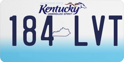 KY license plate 184LVT