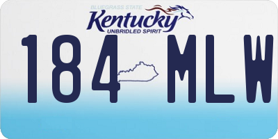KY license plate 184MLW