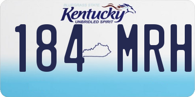 KY license plate 184MRH