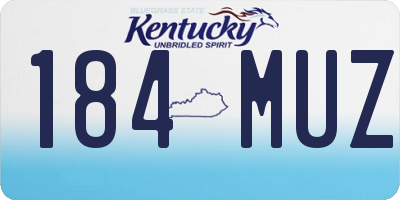 KY license plate 184MUZ