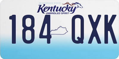 KY license plate 184QXK