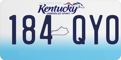 KY license plate 184QYO
